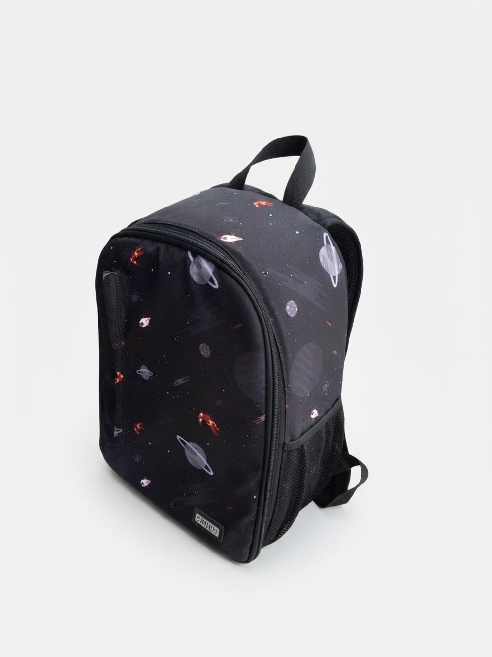 Black Space-Print Men's Backpack - Picture 3 of 5